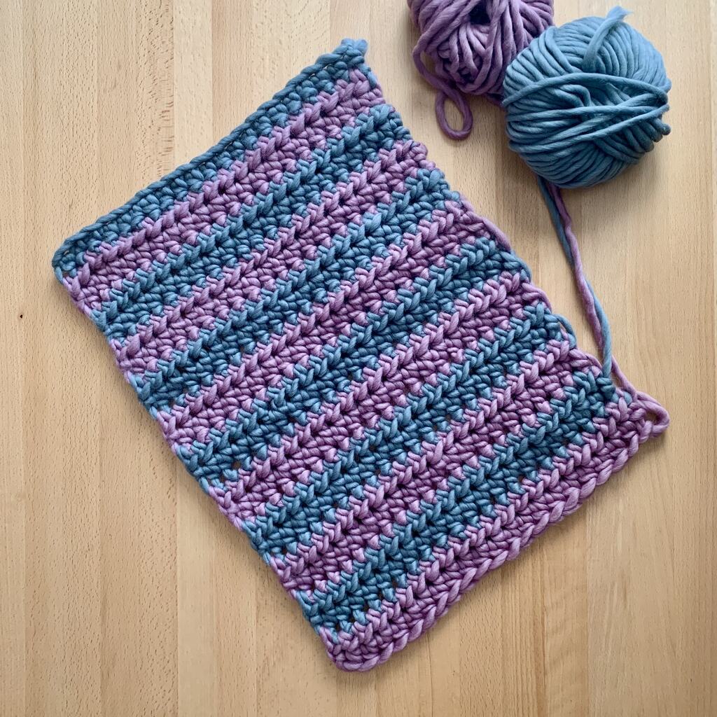 Vzorek háčkované čepice z příze The Wool